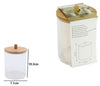 Contenitore Porta Cotton Fioc Organizer Trasparente Con Coperchio In Legno 7.1x10.3cm 10821