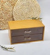 Porta Gioielli Cosmetici Con 2 Cassetti Organizzatore Casa In Legno 19x11.7x9.6 Cm 10829