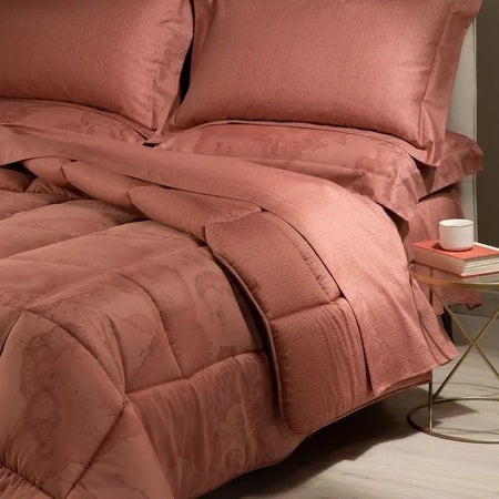 Trapunta Alviero Martini * Geo Terracotta in Raso - Comfort e Eleganza