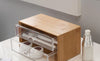 Porta Gioielli Cosmetici Con 2 Cassetti Organizzatore Casa In Legno 19x11.7x9.6 Cm 10829