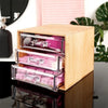 Porta Gioielli Cosmetici Con 3 Cassetti Organizzatore Casa In Legno 12.3x15.3x11 Cm 10830