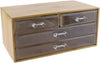 Porta Gioielli Cosmetici Con 4 Cassetti Organizzatore Casa In Legno 24.3x15.3x11cm 10832