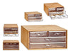 Porta Gioielli Cosmetici Con 4 Cassetti Organizzatore Casa In Legno 24.3x15.3x11cm 10832