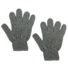 Set 2 Pezzi Guanti Di Crine Per Doccia Bagno Esfoliante Pelle Corpo Grigio 79725