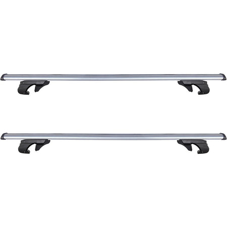 2pz Barre Portapacchi Portatutto Universali Da 120cm Auto Per Binari Rialzati Fino A 135cm