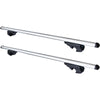 2pz Barre Portapacchi Portatutto Universali Da 120cm Auto Per Binari Rialzati Fino A 135cm