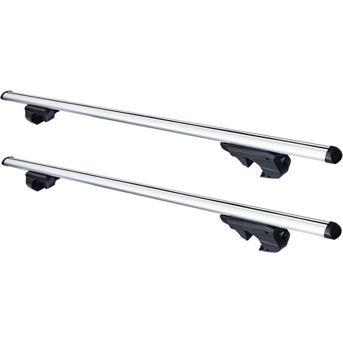 2pz Barre Portapacchi Portatutto Universali Da 120cm Auto Per Binari Rialzati Fino A 135cm