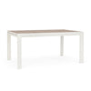 Tavolo Belmar allungabile con struttura in alluminio, piano con doghe, per arredo interno ed esterno