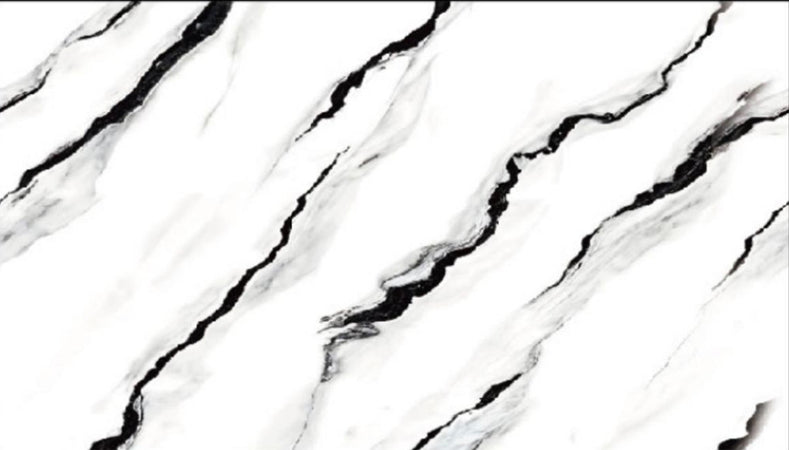Pannello Adesivo Effetto Marmo Bianco Venato Nero 120x300 Cm Pareti Paraschizzi Stanza