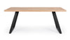 Tavolo Dukat con piano in MDF impiallacciato, gambe in acciaio da 180 x 90 x 76 cm