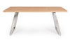 Tavolo Dukat con piano in MDF impiallacciato, gambe in acciaio da 180 x 90 x 76 cm