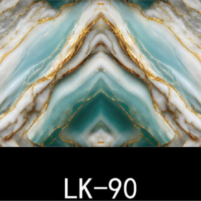 Pannello Adesivo Effetto Marmo Venature Bianco Oro Turchese Verde Acqua 120x300cm Pareti