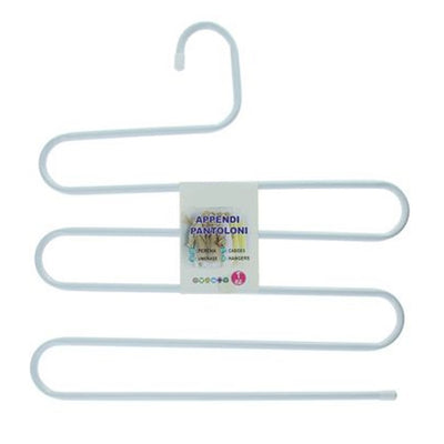 Gruccia Appendi Pantaloni Jeans Forma A S Multistrato 34x34cm Bianco Salvaspazio 87697