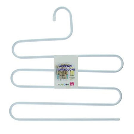 Gruccia Appendi Pantaloni Jeans Forma A S Multistrato 34x34cm Bianco Salvaspazio 87697