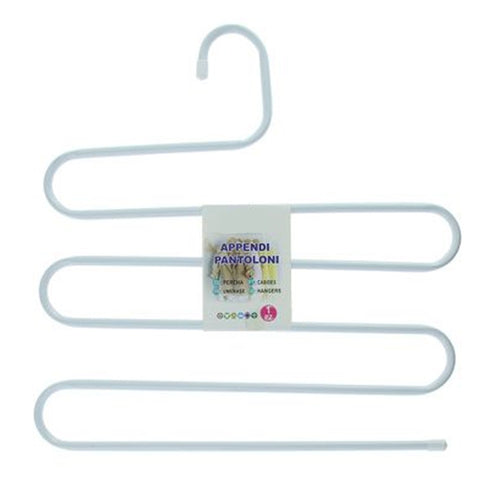 Gruccia Appendi Pantaloni Jeans Forma A S Multistrato 34x34cm Bianco Salvaspazio 87697