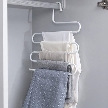 Gruccia Appendi Pantaloni Jeans Forma A S Multistrato 34x34cm Bianco Salvaspazio 87697