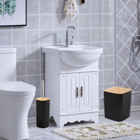 Mobiletto bagno 4 ripiani Bambù Nero - Elementi arredo Bagno Mobiletto bagno 4 ripiani Bambù Nero - Elementi arredo Bagno