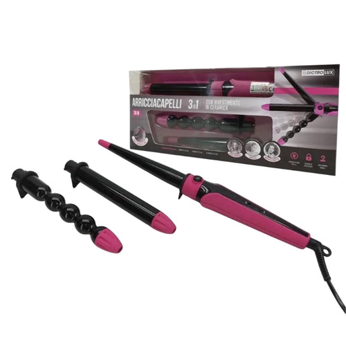 Piastra Arricciacapelli 3 In 1 Set Multifunzione Accessori 38w Rivestimento In Ceramica