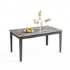 Tavolo Capella con gambe in ferro, piano in ceramica e allunghe in MDF 160/400 x 90 x h 75 cm