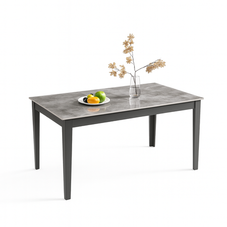 Tavolo "Capella" con gambe in ferro, piano in ceramica e allunghe in MDF 160/400 x 90 x h 75 cm