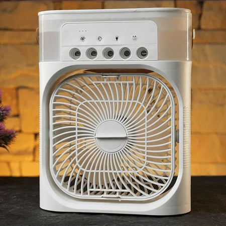 Mini Ventilatore Portatile Refrigeratore Luce Led A 7 Colori 3 Velocità 3 Modalità Spruzzo