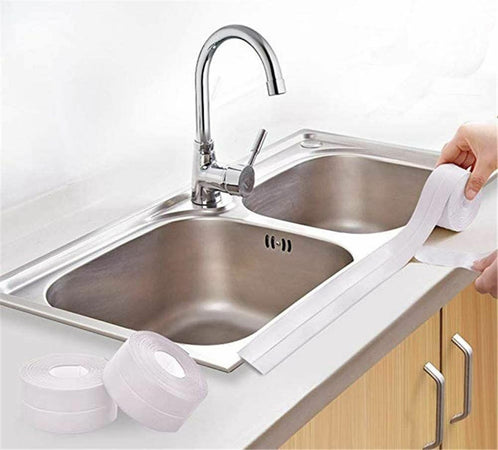 Nastro Sigillante Pieghevole Impermeabile Antimuffa Per Bagno Cucina 3.4 Mt Bianco
