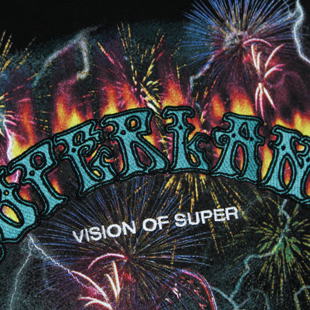 VISION OF SUPER Felpa Leggera Cappuccio Uomo Rides Print Hoodie Black da uomo