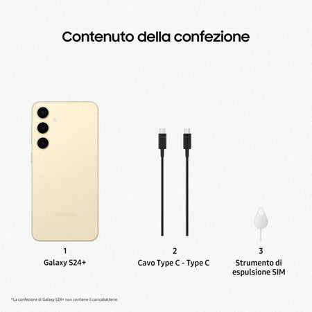 Samsung sm-s926 s24+ 12+ 256gb 6.7 5g Amber Yellow ita