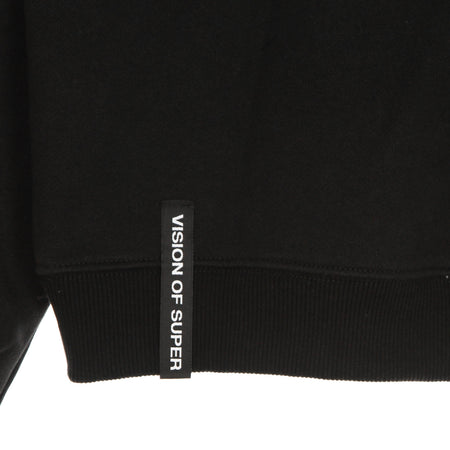 VISION OF SUPER Felpa Leggera Cappuccio Uomo Rides Print Hoodie Black da uomo