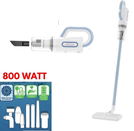 Aspirapolvere A Cavo Scopa Elettrica Senza Sacco Impugnatura Ergonomica 800w Per Pavimenti