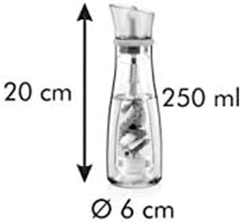 Oliera Con Infusore In Vetro Verde Capacità Da 250 Ml Per Condire Alimenti Cucina