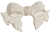 Biscottini Decoro a forma di fiocco in legno finitura bianco anticato L22xPR3xH12 cm Made in Italy