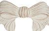 Biscottini Decoro a forma di fiocco in legno finitura bianco anticato L22xPR3xH12 cm Made in Italy