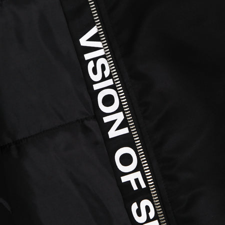 VISION OF SUPER Giubbotto Bomber Uomo Red Flames Bomber Black/red da uomo