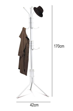 Appendiabiti Indipendente Con 12 Ganci Multiuso Per Ombrelli Borse Giacche 170 X 42 Cm