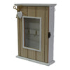 Bacheca Portachiavi In Legno 6 Ganci In Metallo Design Cuore Con Fiocchetto In Canapa