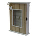 Bacheca Portachiavi In Legno 6 Ganci In Metallo Design Cuore Con Fiocchetto In Canapa