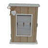 Bacheca Portachiavi In Legno 6 Ganci In Metallo Design Cuore Con Fiocchetto In Canapa