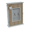 Bacheca Portachiavi In Legno 6 Ganci In Metallo Design Cuore Con Fiocchetto In Canapa