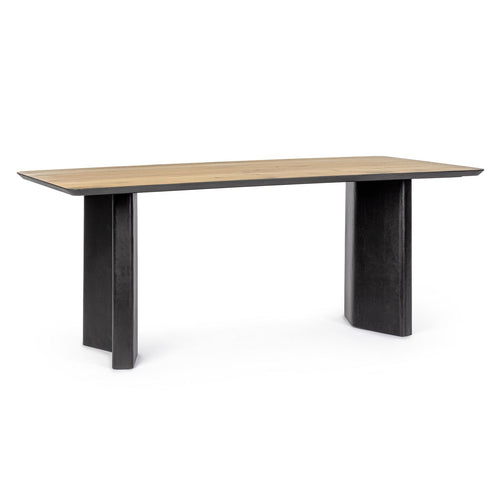 Tavolo Stanwood in MDF impiallacciato rovere, 190 x 90 x 77h cm