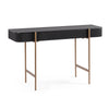 Consolle Darcy con struttura in acciaio, piani in vetro, da 120 x 40 x 73h cm