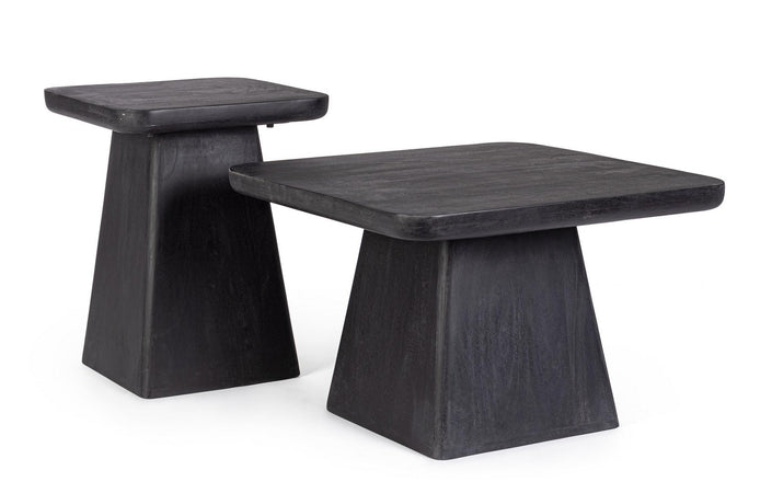 Tavolino "Fuji" struttura in legno di mango per arredamento