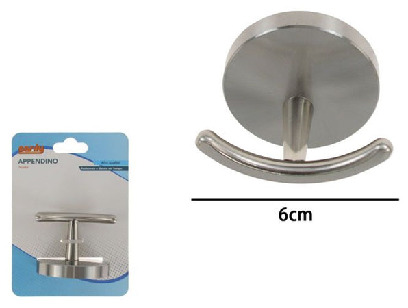 Appendino Gancio Per Accappatoio Asciugamani Acciaio Satinato Accessori Bagno 87904