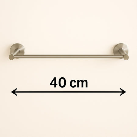 Porta Asciugamani Lungo Da 40 Cm In Acciaio Satinato Accessorio Arredo Bagno 87911