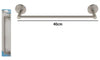 Porta Asciugamani Lungo Da 40 Cm In Acciaio Satinato Accessorio Arredo Bagno 87911