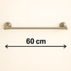 Porta Asciugamani Lungo Da 60 Cm In Acciaio Satinato Accessorio Arredo Bagno 87912