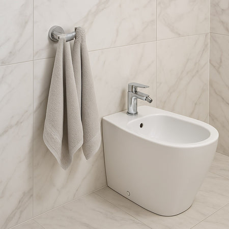 Appendino Doppio Gancio Per Accappatoio Asciugamani In Acciaio Accessori Bagno 87915