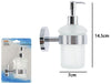 Dispenser Porta Sapone Per Sapone Liquido In Acciaio Vetro Accessorio Arredo Bagno 87918