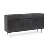 Mobile credenza Widald in mdf-legno di frassino, gambe in acciaio, per interno
