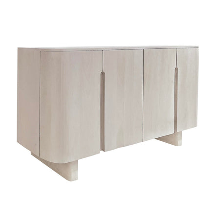 Credenza "Serapis" in legno di mango, con 4 ante, 150 x 40 x 84h cm